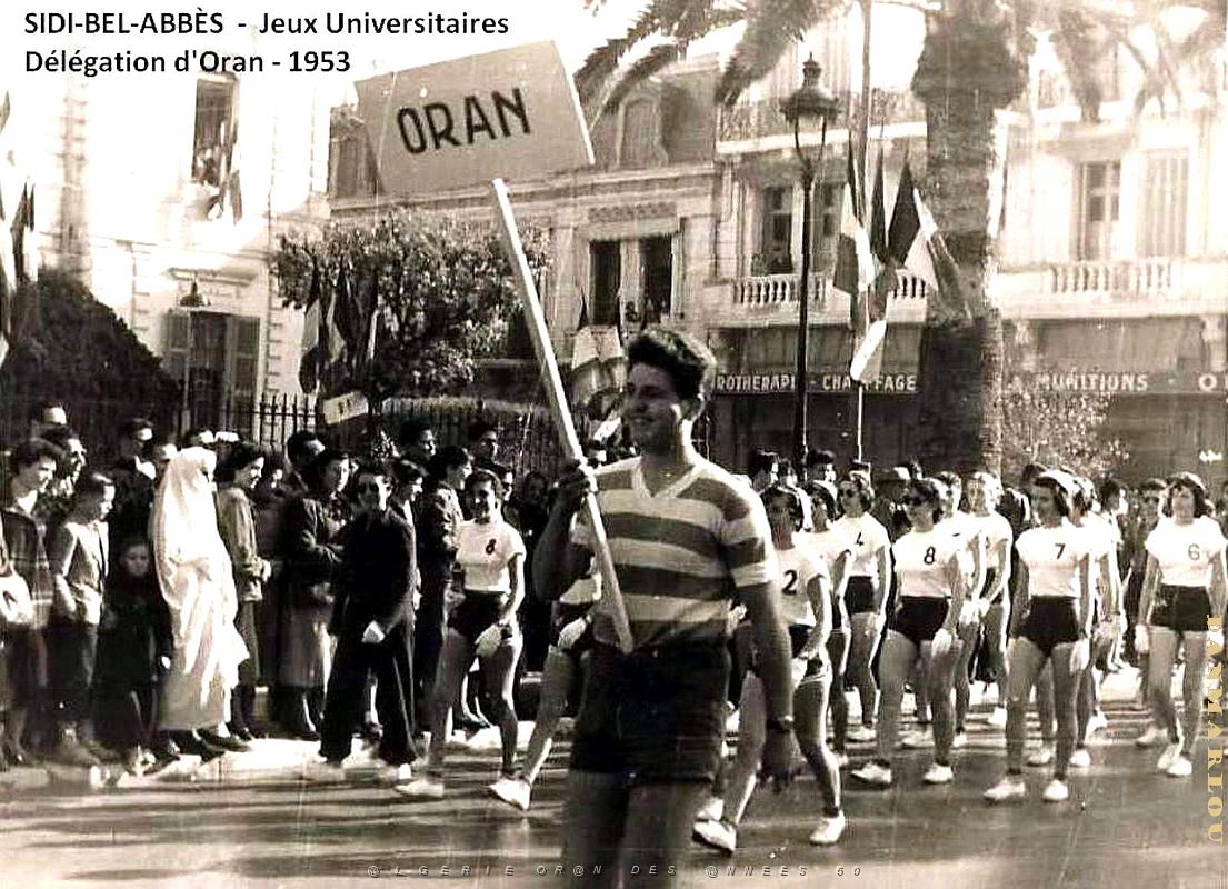 Sidi-Bel-Abbes - Jeux Universitaires - Delegation d'Oran - 1953.jpg